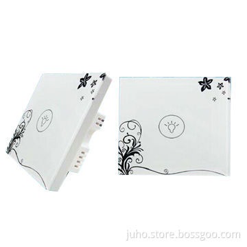 Electric Switch, UK Standard 230V/50~60Hz, Luxury Crystal Glass Panel & 1 Gang/1 Way Touch